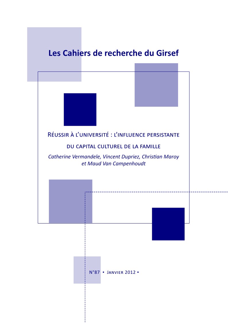 					Afficher No 87 (2012): Réussir à l’université : l’influence persistante du capital culturel de la famille
				