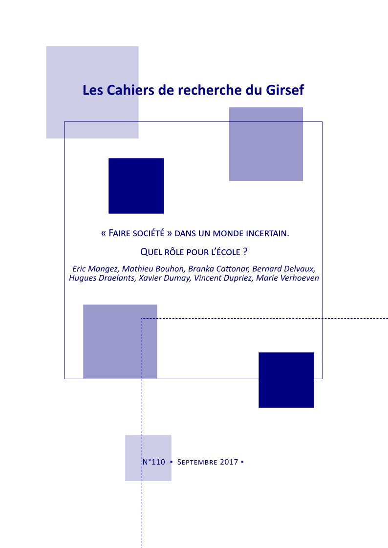 					Afficher No 110 (2017): "Faire société" dans un monde incertain. Quel rôle pour l'école?
				