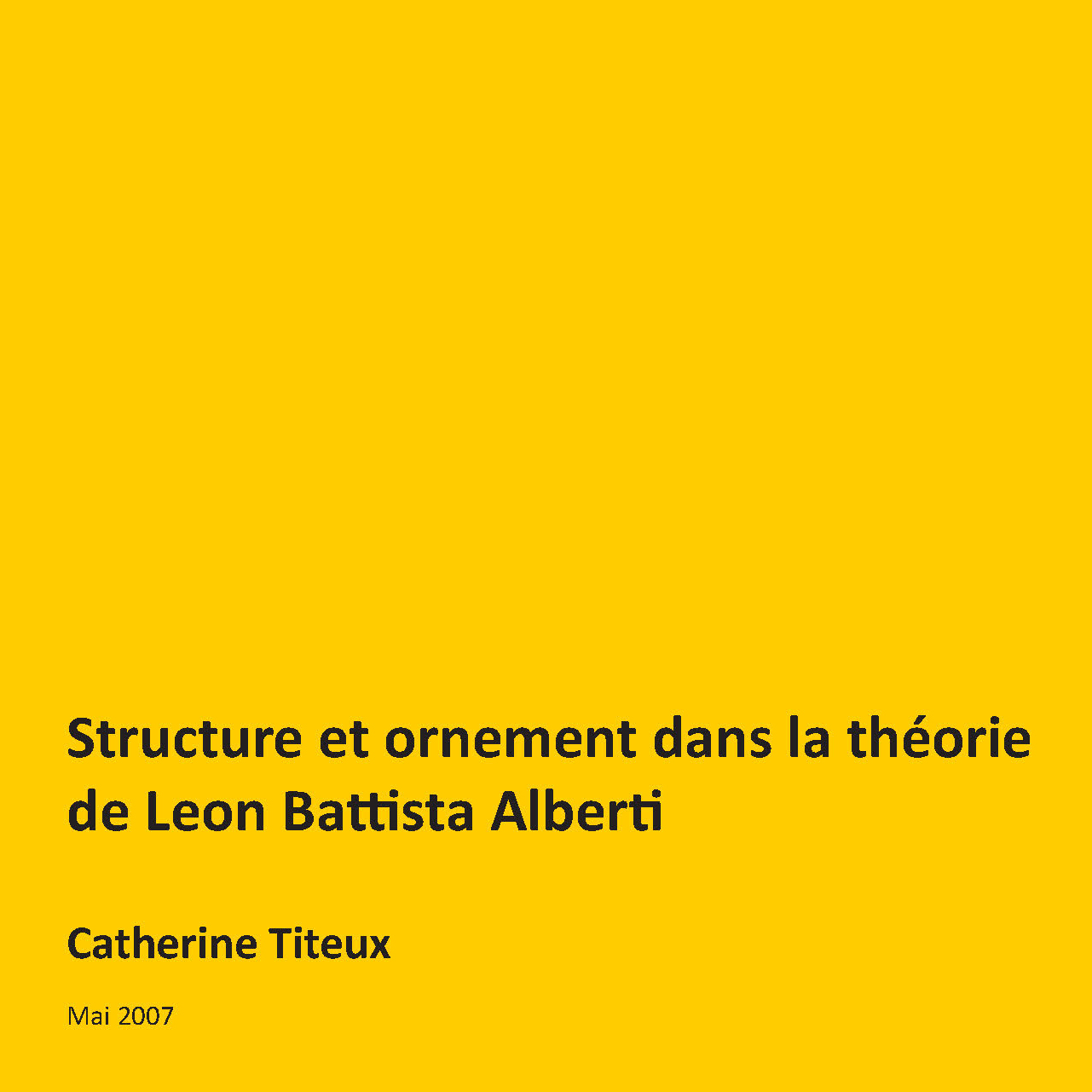 Structure et ornement...