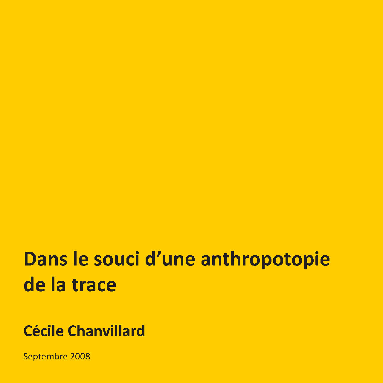 Anthropotopie de la trace